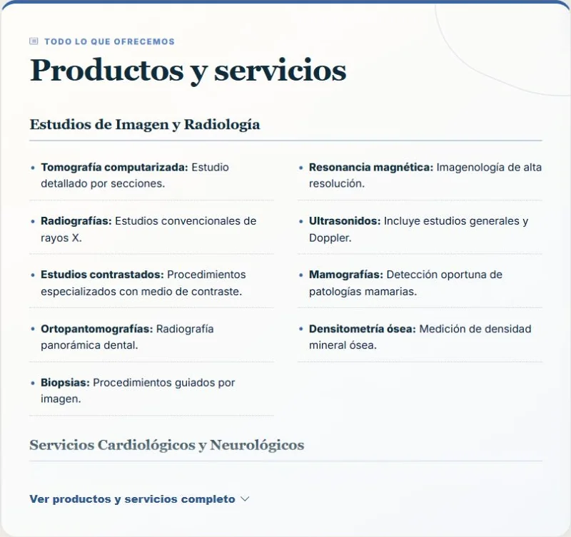 Servicios reales de CERECS